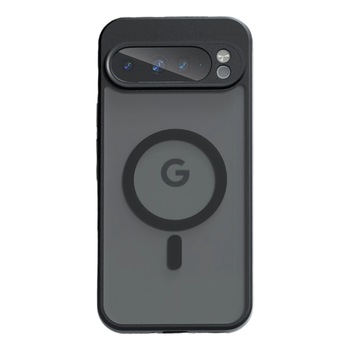 Husa pentru telefon, compatibila cu Google Pixel 9 Pro XL, suport pentru incarcare wireless, negru