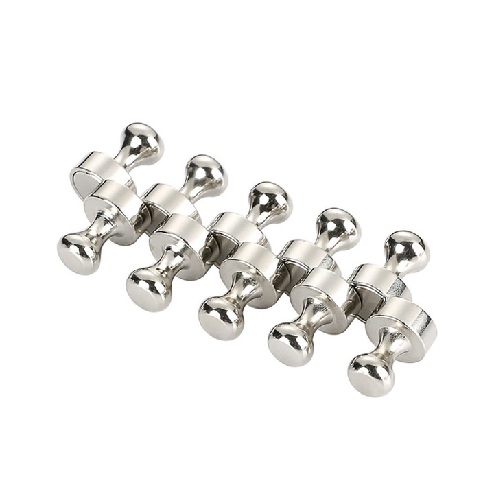 Комплект от 12 метални магнитни габърчета N35, 16x20mm, Cozevdnt