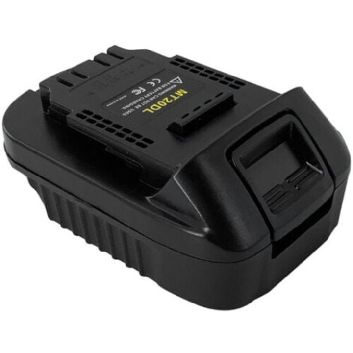 Адаптер за батерия, BGHYHYHI, конвертор Makita 18V към DeWalt 18V/20V, ABS, защита от късо съединение, черен