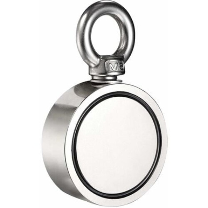 Magnet dublu pentru curatare piscine/iazuri, BGHYHYHI, 60mm diametru, 22mm grosime, capacitate 300Kg, utilizare multipla