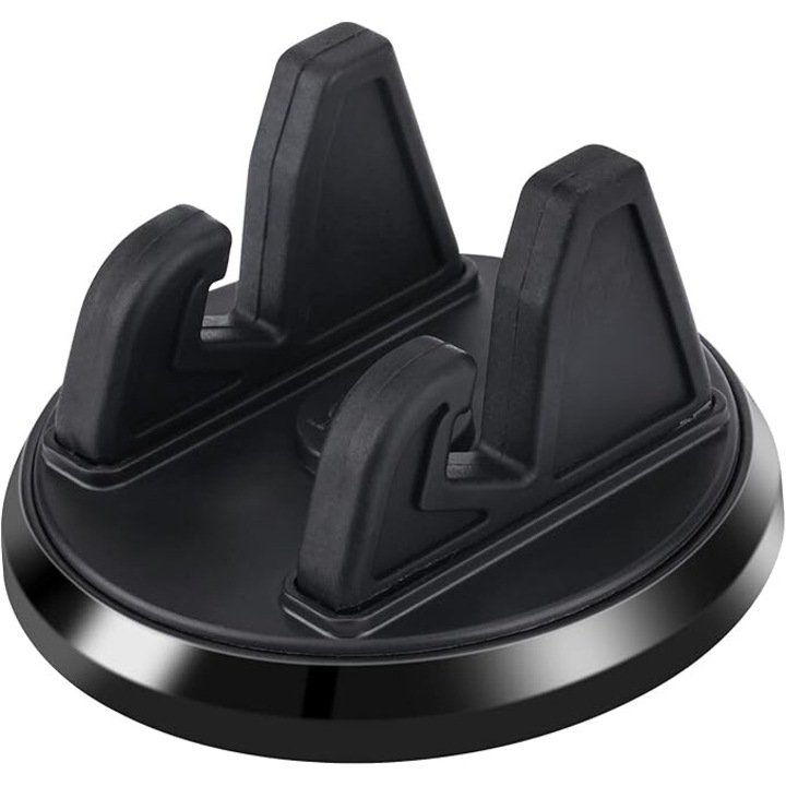 Autós telefontartó, állítható, 360°-ban forgatható, öntapadós, fekete