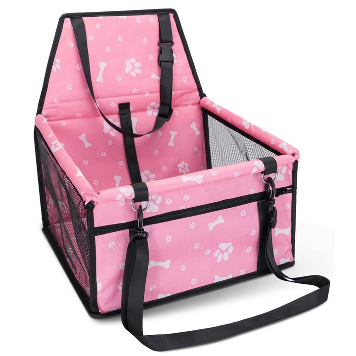 Scaun auto caini Herusi roz 40x34x25cm комфортен сигурен