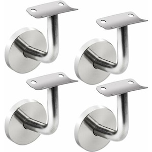 Set 4 suporturi pentru balustrada, AMRINUGL, otel inoxidabil, 50mm, 45x30mm