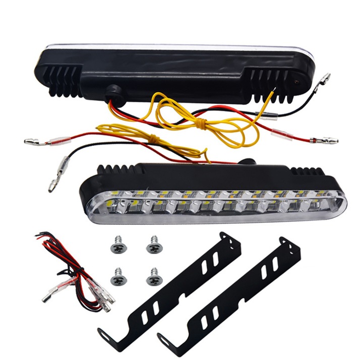 Set 2 Bare Lumini Zi HERUSI 30 LED Alb 30x3cm