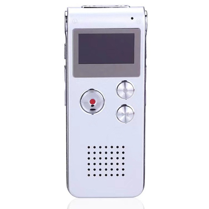Преносим цифров диктофон, LCD диктофон MP3-16 GB плейър (сребрист)