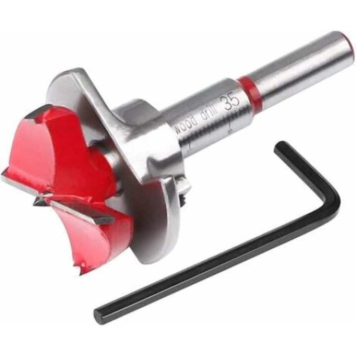 Set de burghie Forstner BGHYHYHI, 35mm, cu opritor de adancime, carbura cimentata