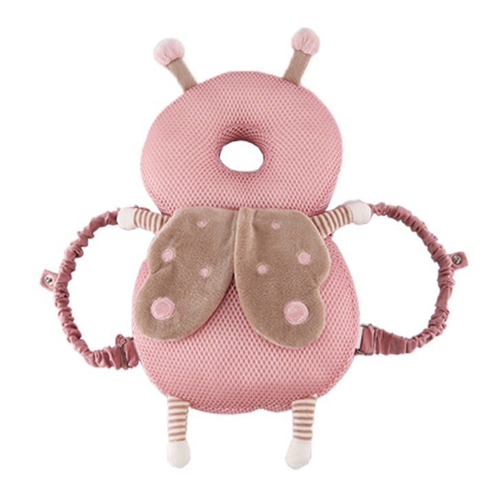 Възглавница за защита на бебе QttvbTna, 3D защита за глава, регулируема, памук, анимационен животински дизайн, многоцветна