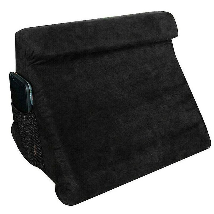 Suport tablete Ultra-Suede Enforose, confort din spuma cu memorie, suport pentru gat ajustabil, multicolor, dimensiuni portabile