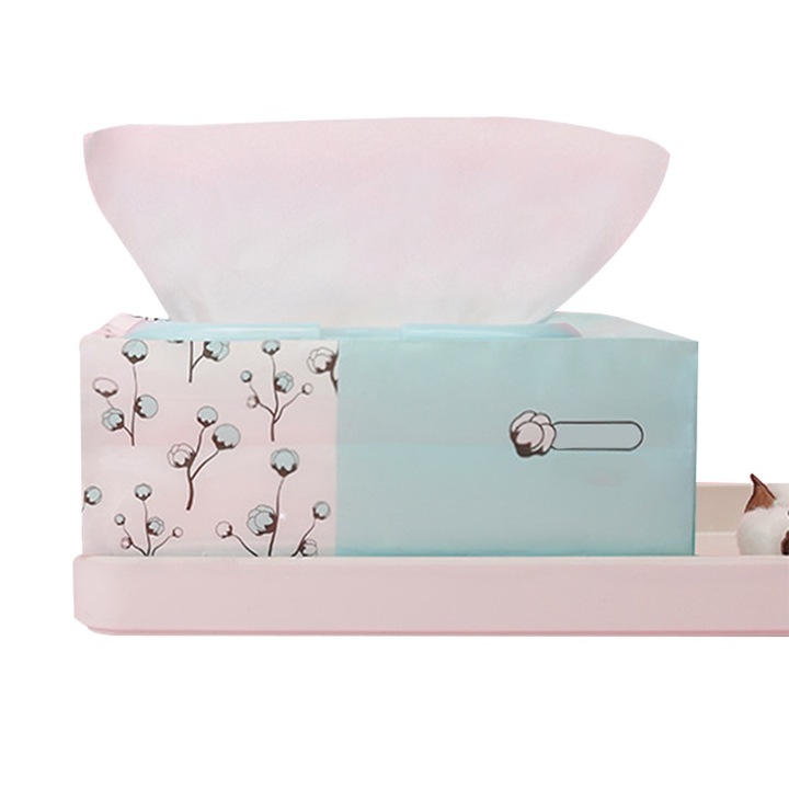 Set 100 servetele din bumbac, multifunctionale, albastru, portabil