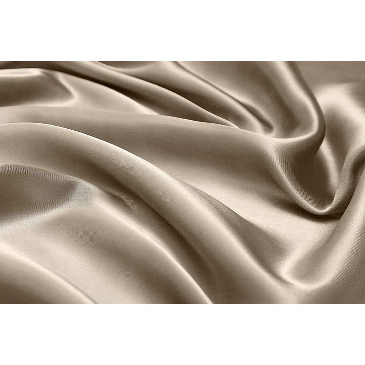 Cearsaf de matase, Malbery, Traditional, 175x275cm, Cafea cu lapte