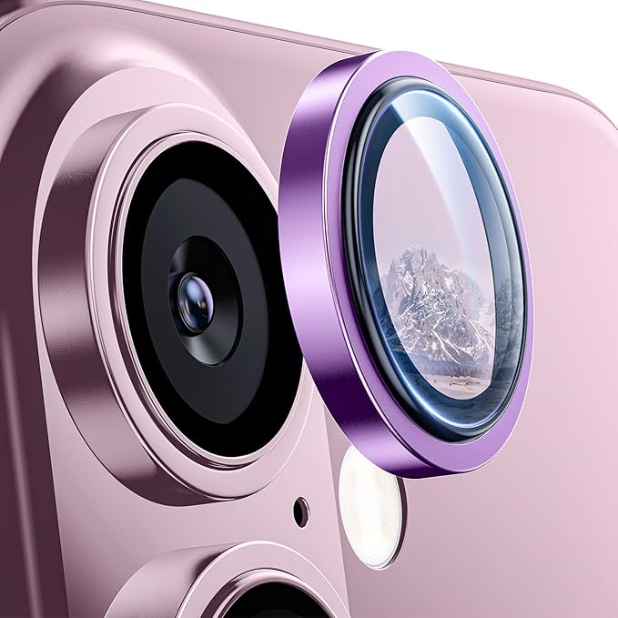 Folie Camera Daden din sticla pentru iPhone 16/16 Plus, Full Cover, Protectie Profesionala, Ultra Rezistenta, Calitate Premium, Roz