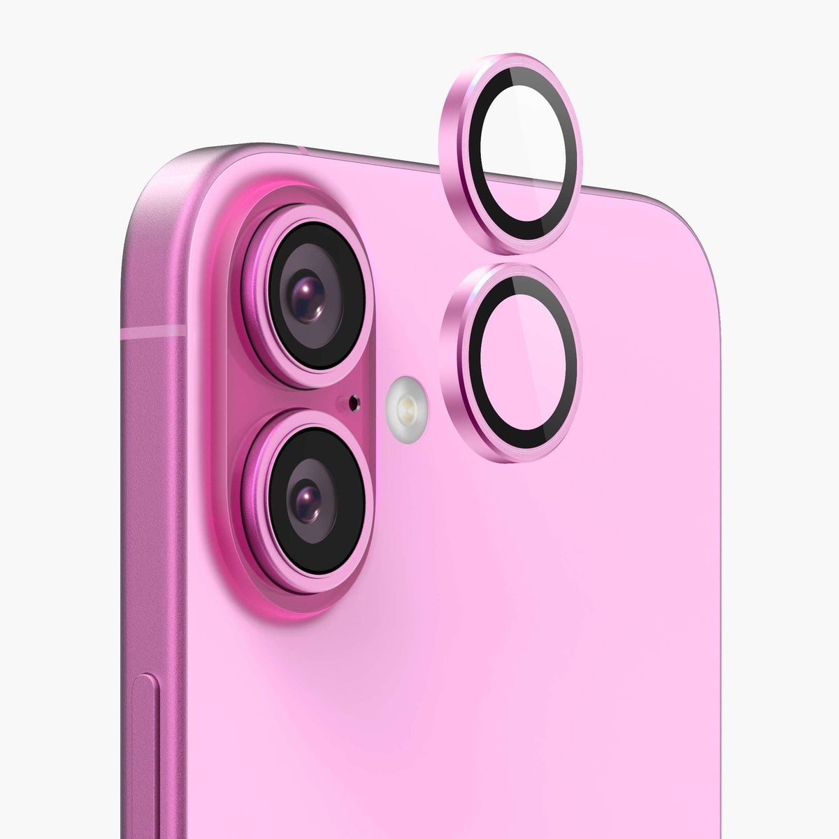 Folie Camera Daden din sticla pentru iPhone 16/16 Plus, Full Cover, Protectie Profesionala, Ultra Rezistenta, Calitate Premium, Roz
