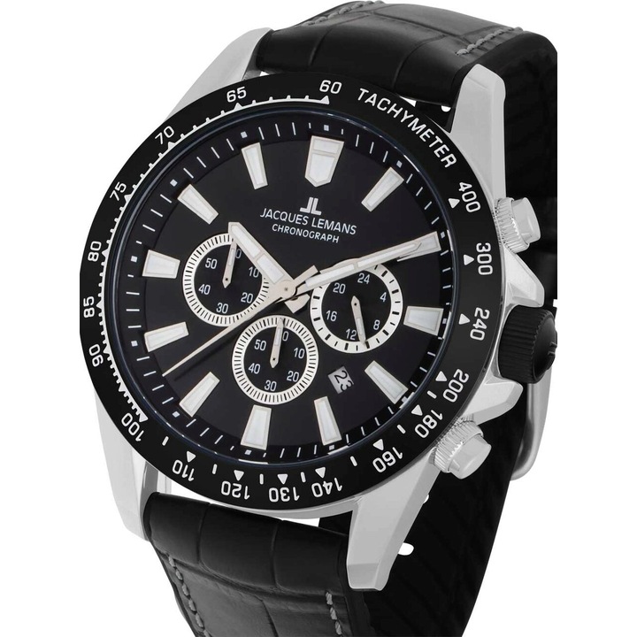 Ceas barbatesc Jacques Lemans 1-2140A, Quartz, 48mm, 10ATM