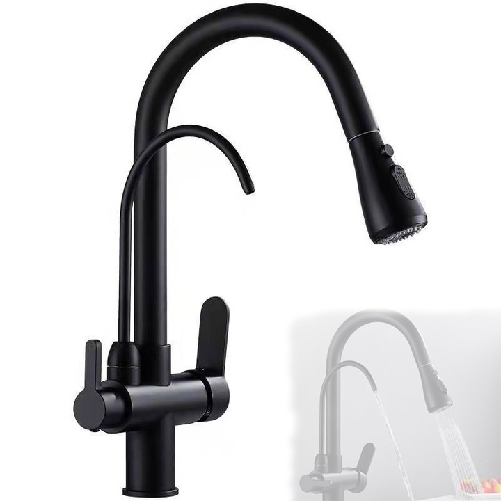 Смесител, 3-пътен, мащабируема душ слушалка, Potscove