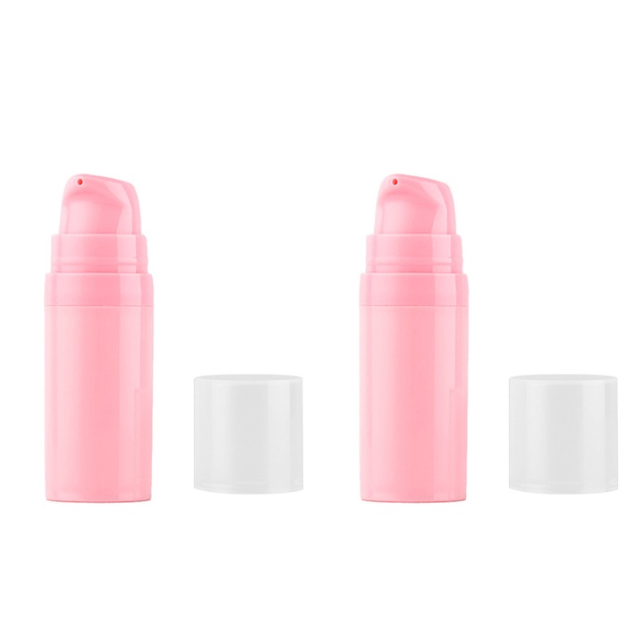 Set 2 recipiente vidate mini, HERUSI, roz, 10ml