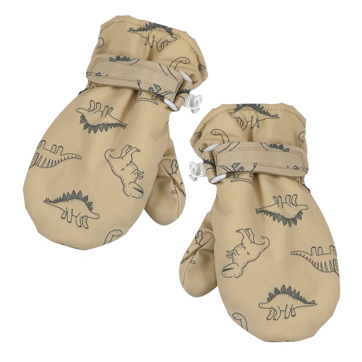 QttvbTna gyermekkesztyű, vízálló, bézs, Bézs, S