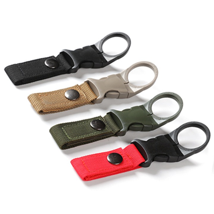 Комплект от 4 карабинера, държач за бутилка QttvbTna, преносим, многофункционален