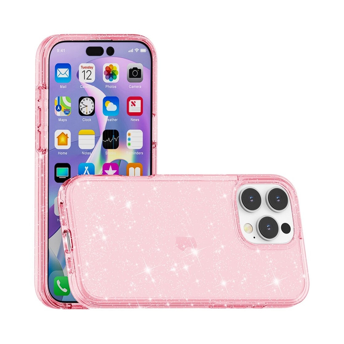Husa pentru iPhone 16 Pro Max, Sparkle Armor, Sclipici, Protectie Completa, Roz