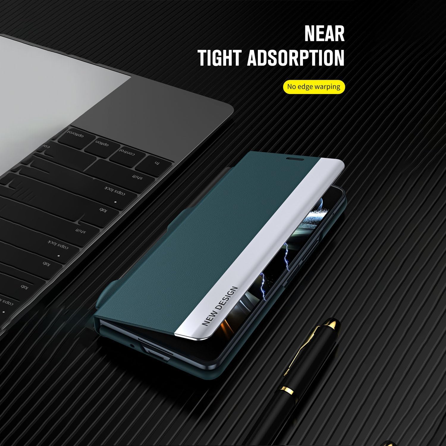 Husa Flip pentru Samsung Galaxy Z Fold8 Ultra, S Pen inclus, Protectie Completa, Negru