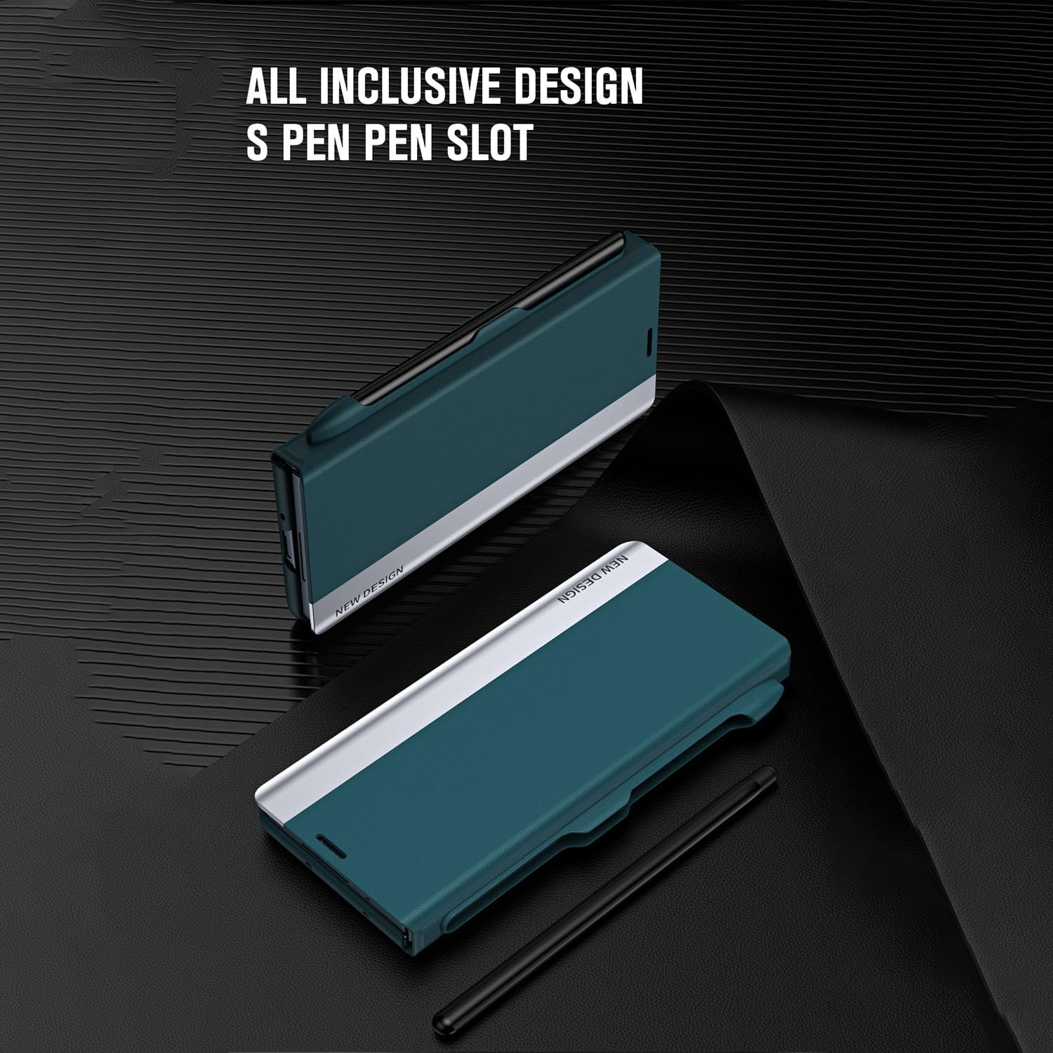 Husa Flip pentru Samsung Galaxy Z Fold8 Ultra, S Pen inclus, Protectie Completa, Negru