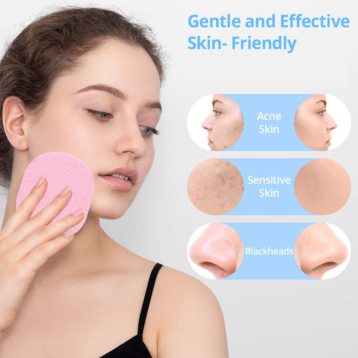 Burete facial reutilizabil, roz - eMAG.ro