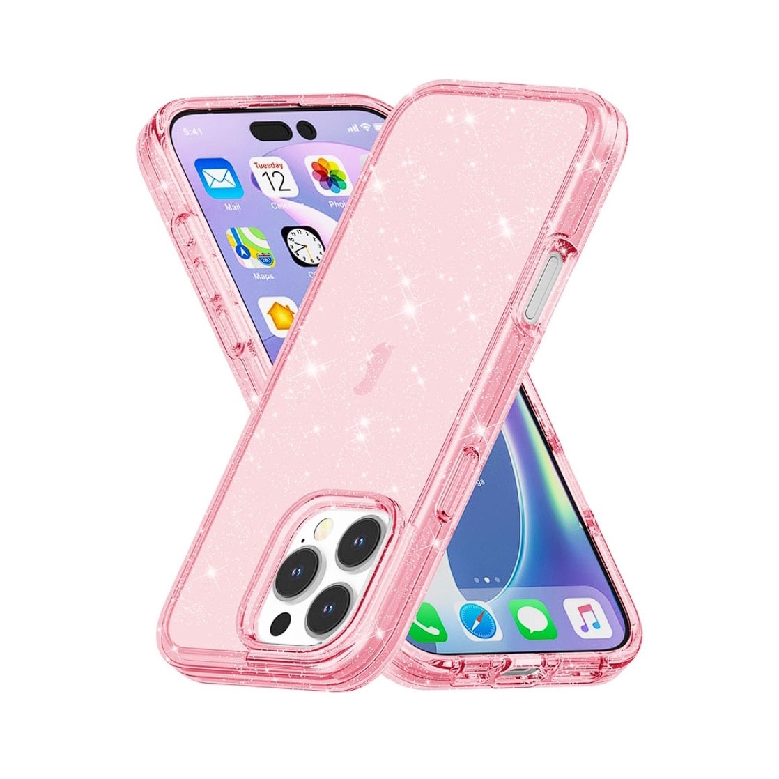 Husa pentru iPhone 16 Pro Max, Sparkle Armor, Sclipici, Protectie Completa, Roz