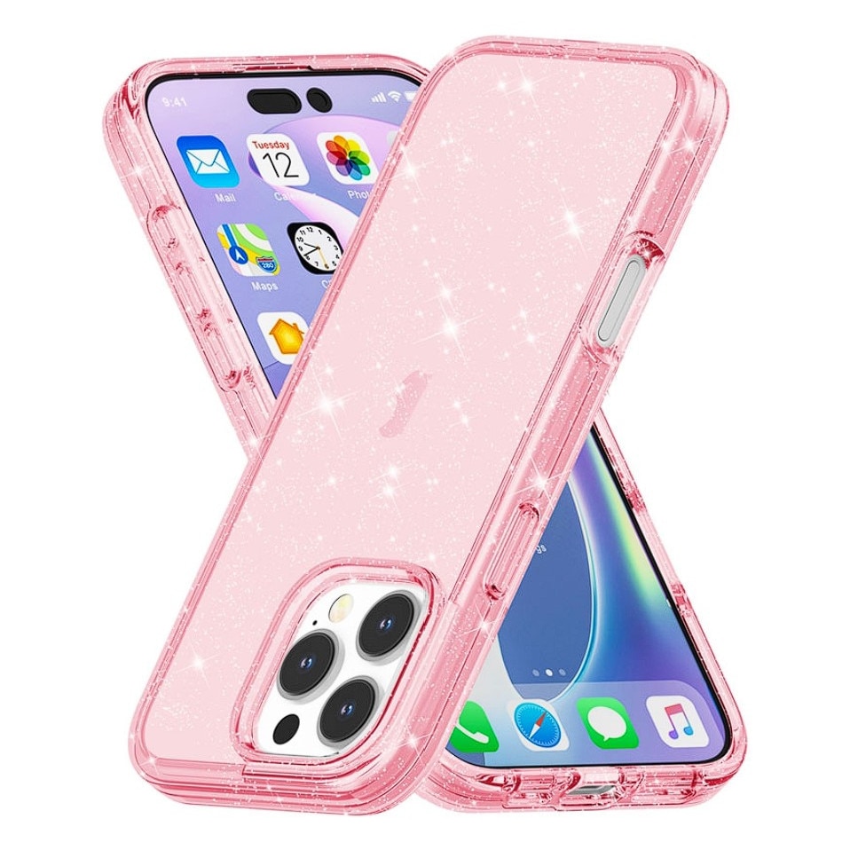 Husa pentru iPhone 16 Pro Max, Sparkle Armor, Sclipici, Protectie Completa, Roz
