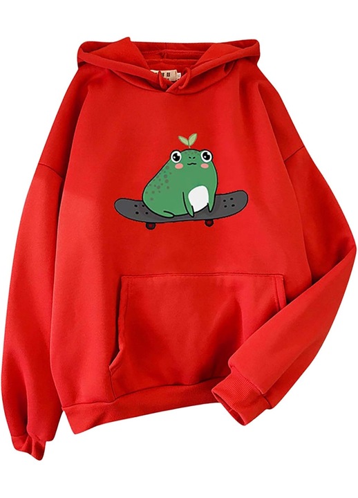 Női pulóver, Cozevdnt, poliészter, piros