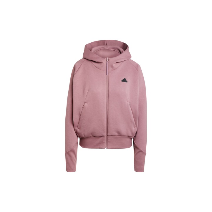 Дамски суитшърт Adidas W Zne Fz Hoodie IW7749 лилаво XXS
