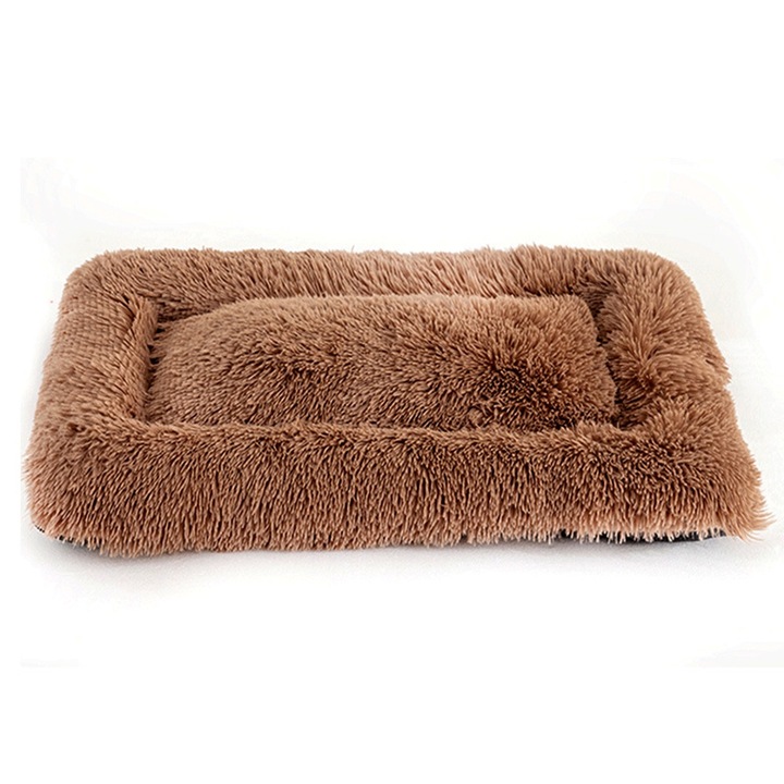 Culcus pentru animale, AMRINUGL, saltea din plus, culoare bej deschis, 40x60cm, set 1 buc.