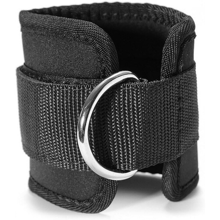 Set 2 curele glezna sport, AMRINUGL, pentru exercitii cu greutati, negru