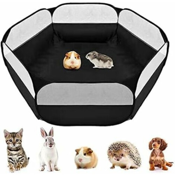 Tollak kisállatoknak, AMRINUGL, összecsukható, légáteresztő, átlátszó, 100x100x60cm