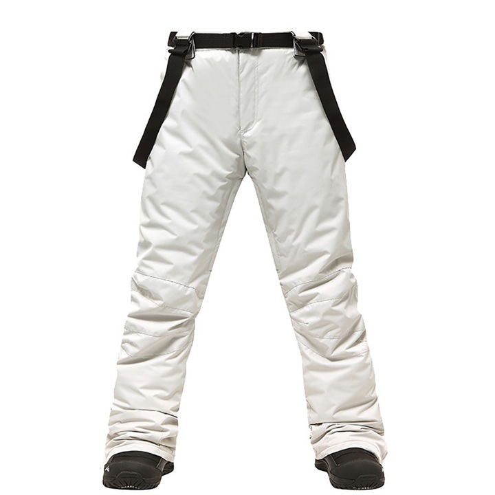 Pantaloni ski barbati, Amrinugl, Impermeabil, Alb