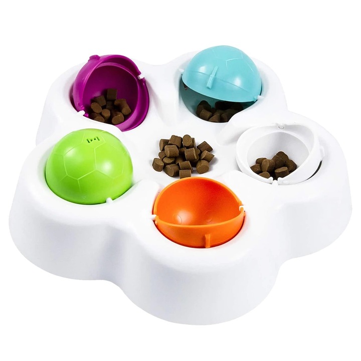 Jucarie interactiva pentru caini, AMRINUGL, alimentare lenta, multicolor, 22x8.5cm, set 1 bucata