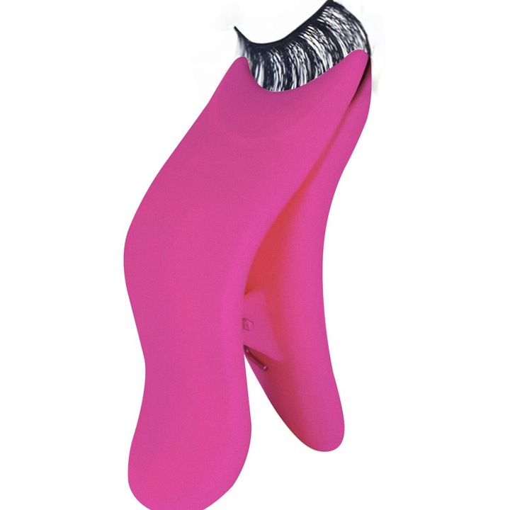 Cleste pentru gene, AMRINUGL, roz, 6x3.6cm, aplicator gene false