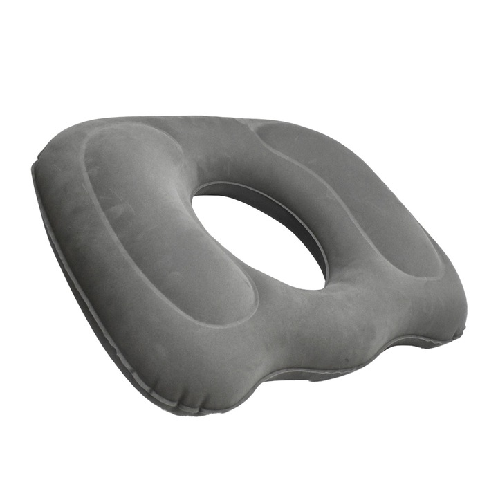 Perna ergonomica gonflabila, AMRINUGL, plus, 45.5 x 39.1 cm, gri