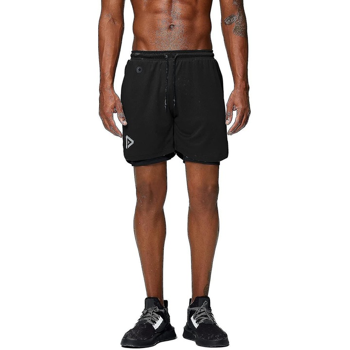 Pantaloni sport barbati, Amrinugl, Textil, Negru, M INTL