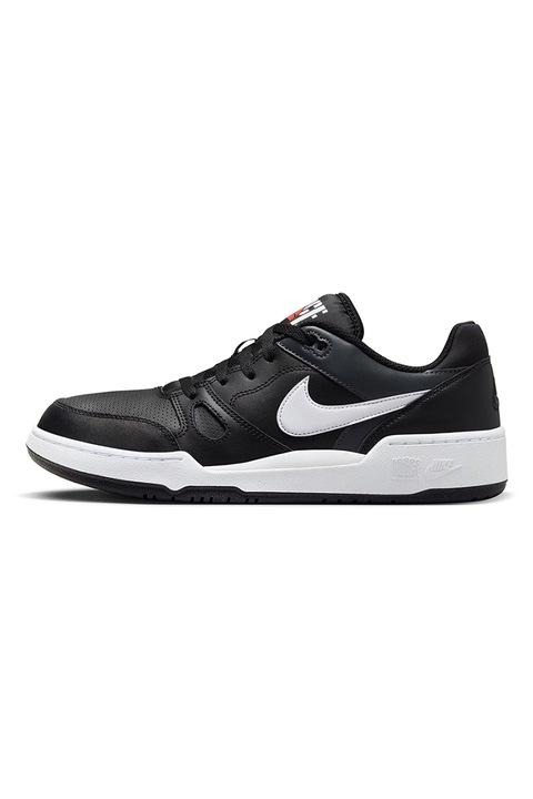 Pantofi sport, Nike Full Force Low 1362, Alb/Negru stins