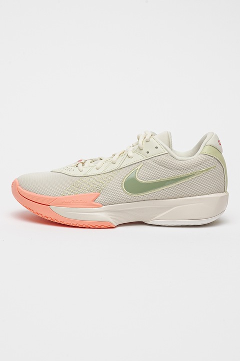 Nike, Pantofi Air Zoom G.T. Cut Academy cu logo, pentru baschet, Verde pal/Alb murdar