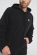 Nike, Плюшено худи с цип и джоб кенгуру, Бял, Избеляло черно, 2XL