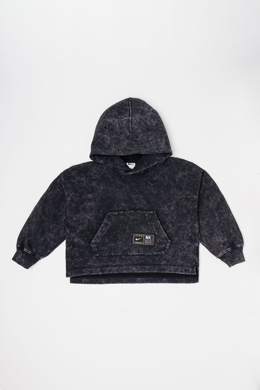 Nike, Hanorac cu buzunar kangaroo, pentru antrenament, Gri, Negru