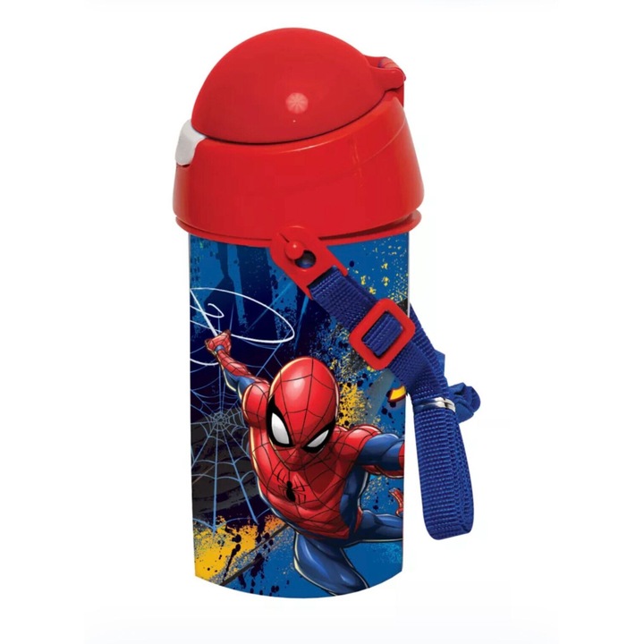 Спортна бутилка Spider-Man с шнур, 500 мл