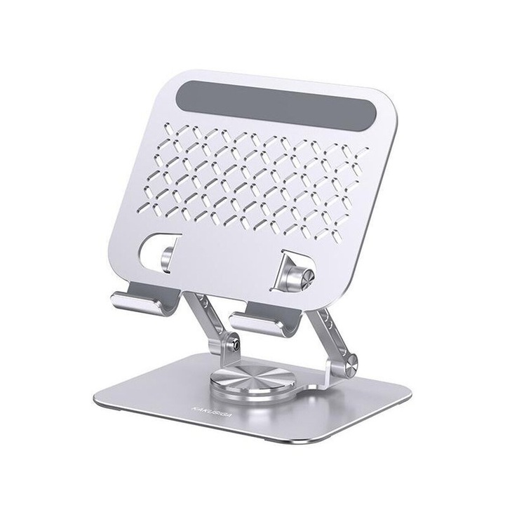 Kakusiga KSC-1163 fém asztali laptop vagy táblagép állvány, ezüst