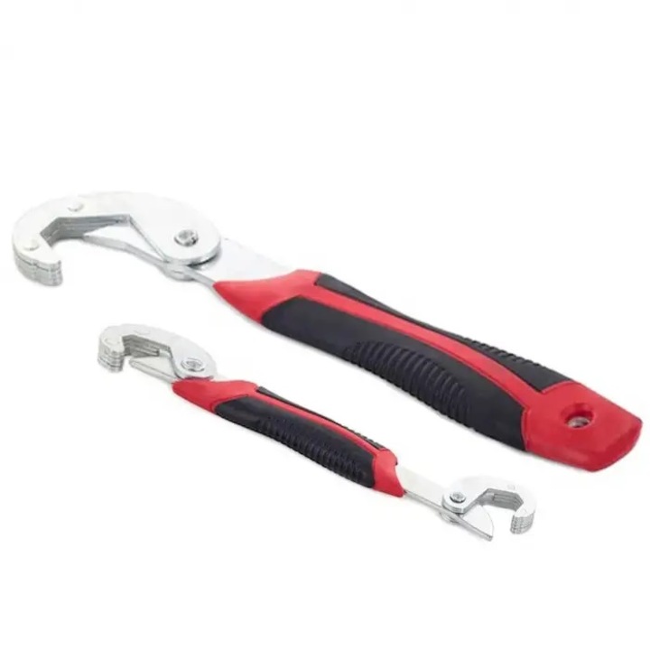 Set 2 Chei Universale cu Carlig, 9-32 mm, Otel Inoxidabil, Maner Anti Alunecare, Dalimag