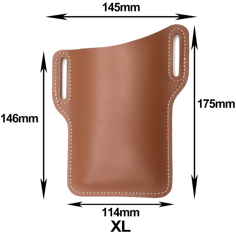 Suport pentru telefon pentru curea, Piele ecologica, husa portofel, Compatibila cu telefoane iPhone 16/iPhone 16 Pro Max 6.5-7.5 Inch, Maro