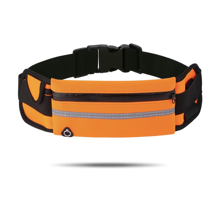 Sportöv, narancssárga/fekete, fényvisszaverő szalaggal ellátott kivitel, futáshoz és fitneszhez