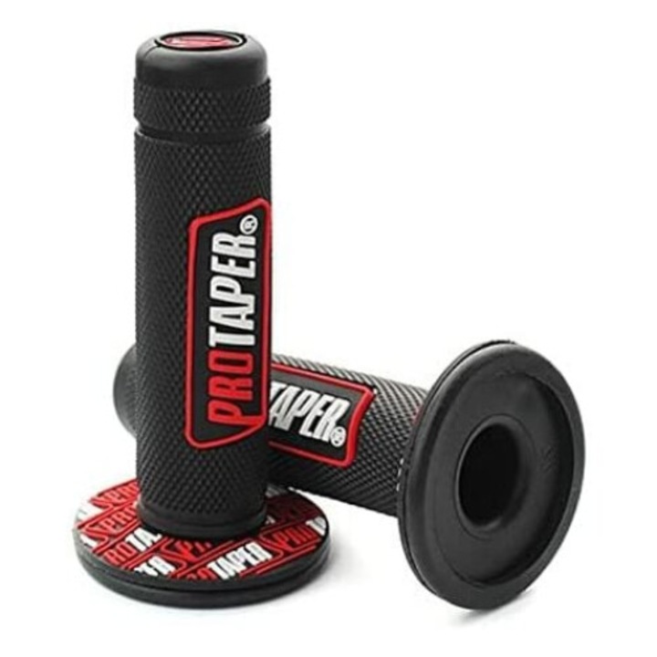 Set 2 Manere de ghidon rotative pentru motocicleta AMRINUGL, 7/8', rosu