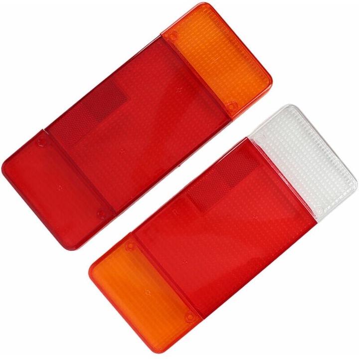 Carcasa faruri spate camioane AMRINUGL set stanga-dreapta rosu-portocaliu-alb, pentru Iveco Eurocargo si Daily