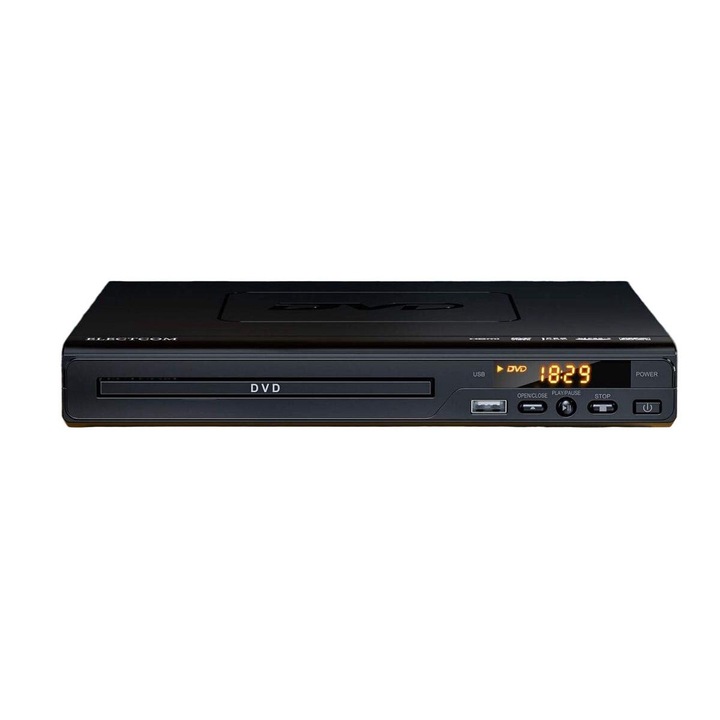 AMRINUGL DVD плейър, 1080p, USB, съвместим с множество формати, черен