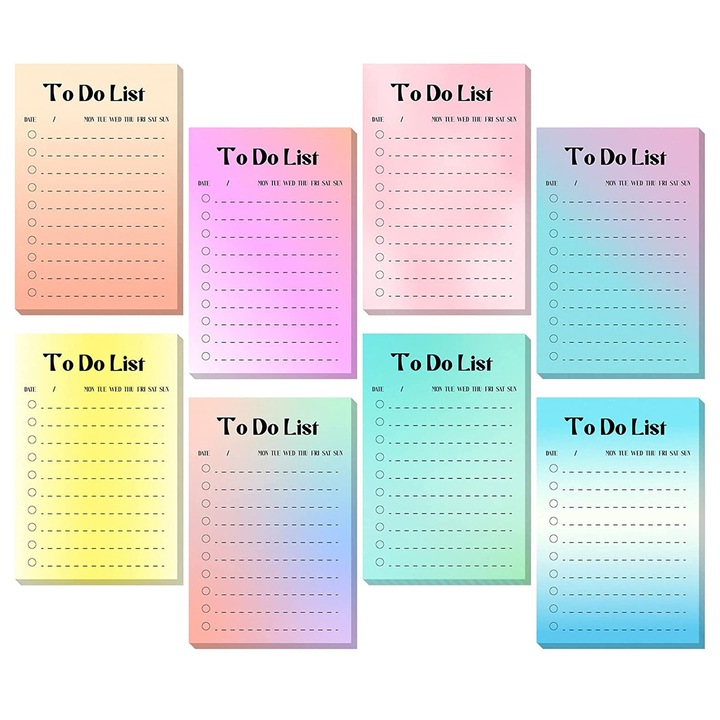 Blocuri note adezive Enforose, set 8 bucati, 400 file, 76x76mm, culori asortate